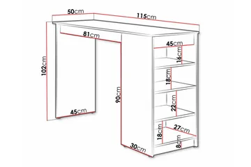 Kintore Barbord 50 cm - Sort - Møbler - Borde - Barbord & ståbord