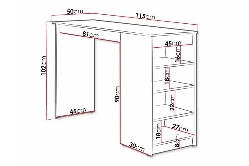 Kintore Barbord 50 cm - Sort - Møbler - Borde - Barbord & ståbord