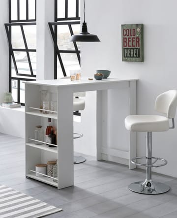 Norova Barbord 120 cm - Hvid og sølv - Møbler - Borde - Barbord & ståbord