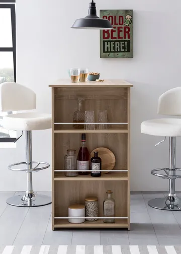 Norova Barbord 120 cm - Sonoma-eg/sølv - Møbler - Borde - Barbord & ståbord
