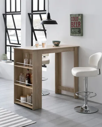 Norova Barbord 120 cm - Sonoma-eg/sølv - Møbler - Borde - Barbord & ståbord