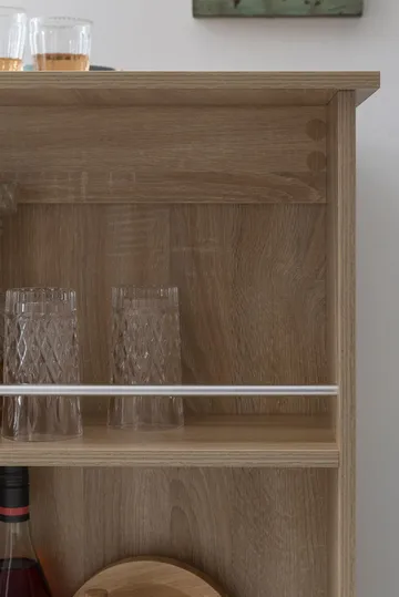 Norova Barbord 120 cm - Sonoma-eg/sølv - Møbler - Borde - Barbord & ståbord