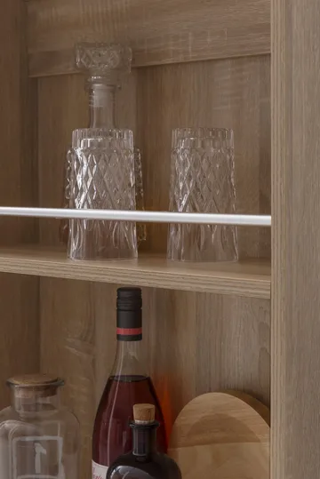 Norova Barbord 120 cm - Sonoma-eg/sølv - Møbler - Borde - Barbord & ståbord