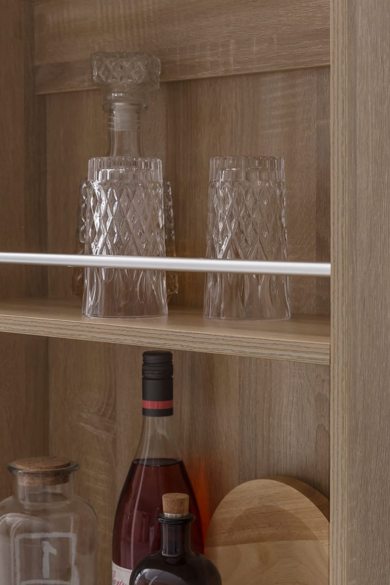 Norova Barbord 120 cm - Sonoma-eg/sølv - Møbler - Borde - Barbord & ståbord