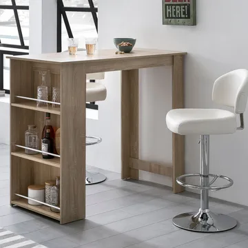 Norova Barbord 120 cm - Sonoma-eg/sølv - Møbler - Borde - Barbord & ståbord