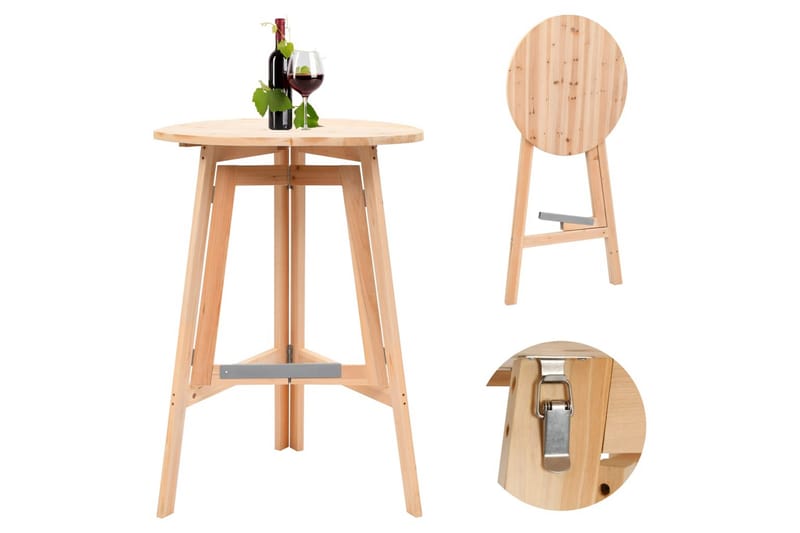 Sammenfoldeligt Barbord 78 Cm Grantræ - Brun - Møbler - Borde - Barbord & ståbord