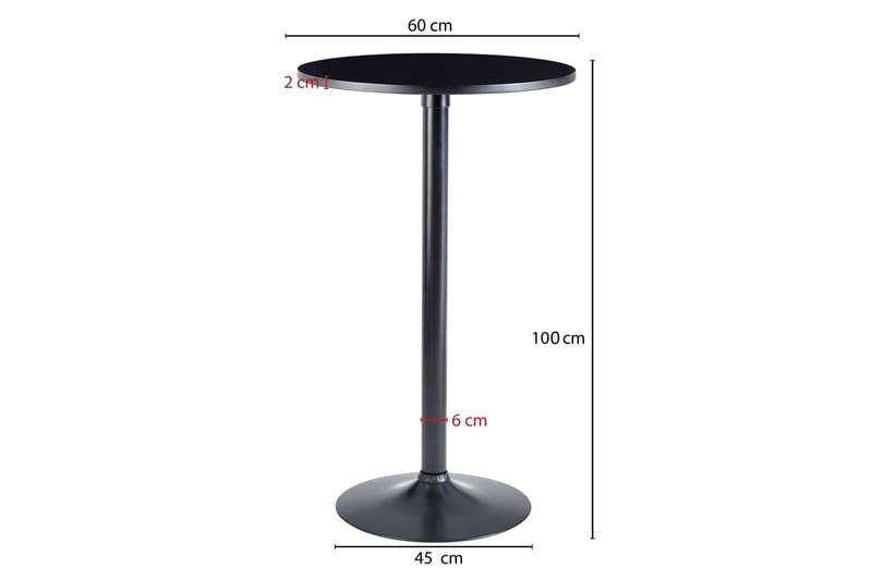 Willowdale Barbord 60 cm Rundt - Sort - Møbler - Borde - Barbord & ståbord