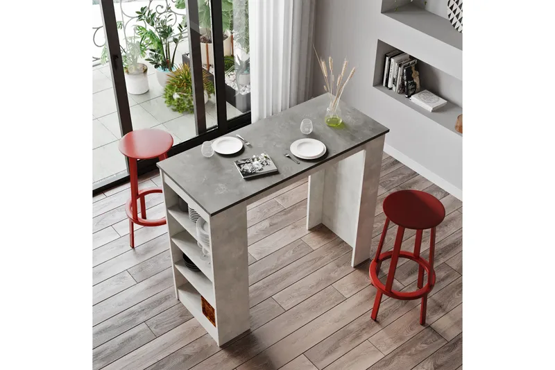 Zambasa Barbord 120 cm - Grå/Natur - Møbler - Borde - Barbord & ståbord