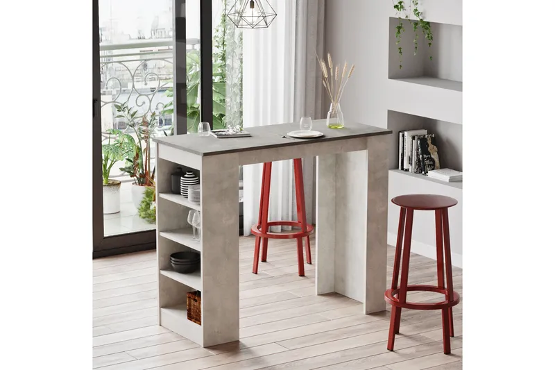 Zambasa Barbord 120 cm - Grå/Natur - Møbler - Borde - Barbord & ståbord