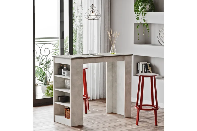 Zambasa Barbord 120 cm - Grå/Natur - Møbler - Borde - Barbord & ståbord