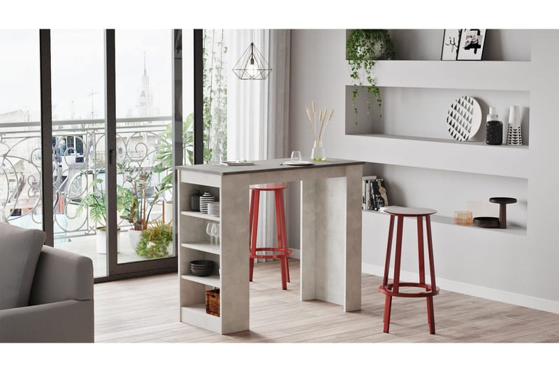 Zambasa Barbord 120 cm - Grå/Natur - Møbler - Borde - Barbord & ståbord