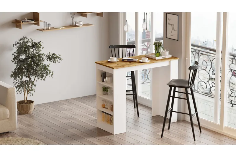 Zambasa Barbord 120 cm - Natur / hvid - Møbler - Borde - Barbord & ståbord