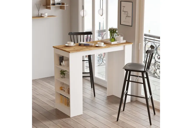 Zambasa Barbord 120 cm - Natur / hvid - Møbler - Borde - Barbord & ståbord