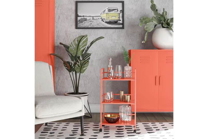 Cache Drinksvogn 43x29 cm Orange - Novogratz - Møbler - Borde - Barvogn & serveringsvogn - Drinkvogn