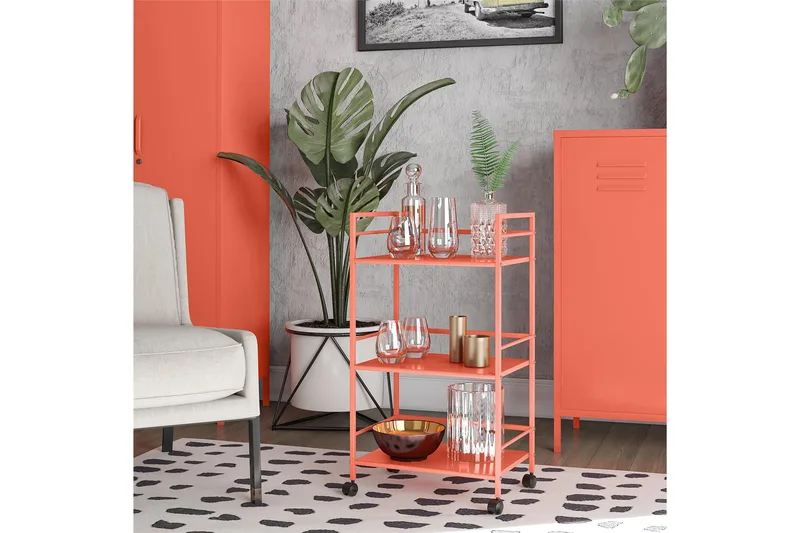 Cache Drinksvogn 43x29 cm Orange - Novogratz - Møbler - Borde - Barvogn & serveringsvogn - Drinkvogn