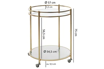 Drinkvagn & Rullbord Wohnling Guld - Møbler - Borde - Barvogn & serveringsvogn - Drinkvogn