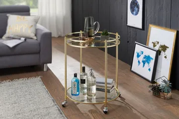 Drinkvagn & Rullbord Wohnling Guld - Møbler - Borde - Barvogn & serveringsvogn - Drinkvogn