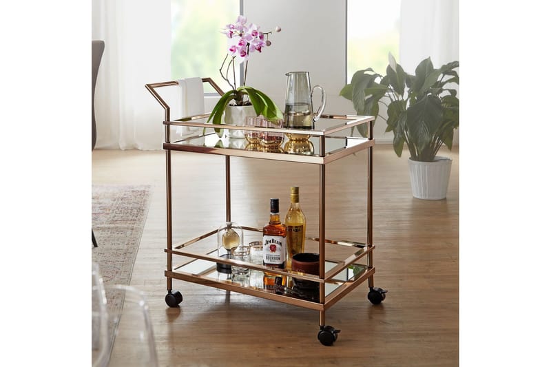 Drinkvagn & Rullbord Wohnling Guld - Møbler - Borde - Barvogn & serveringsvogn - Drinkvogn