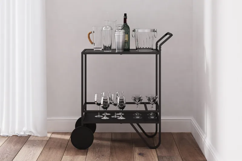 Eahbus Drinksvogn - Sort - Møbler - Borde - Barvogn & serveringsvogn - Drinkvogn