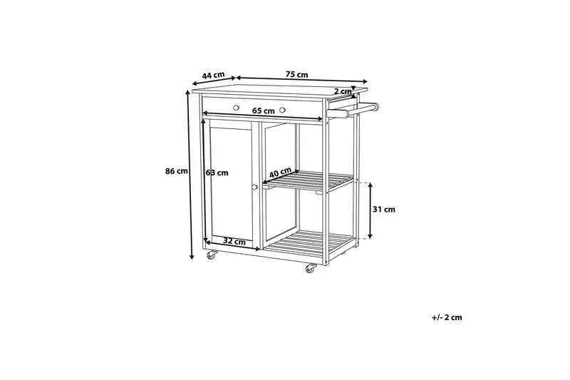 Heres serveringsbord - Hvid - Møbler - Borde - Barvogn & serveringsvogn - Drinkvogn