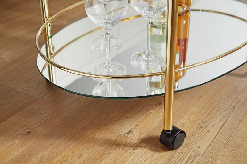 Kenebrew Serveringsvogn 67x46 cm - Guld - Møbler - Borde - Barvogn & serveringsvogn - Drinkvogn