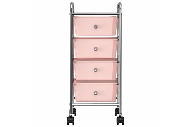 Rullebord Med 4 Skuffer Plastik Pink - Møbler - Borde - Barvogn & serveringsvogn - Drinkvogn