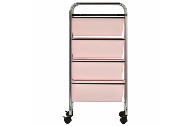 Rullebord Med 4 Skuffer Plastik Pink - Møbler - Borde - Barvogn & serveringsvogn - Drinkvogn