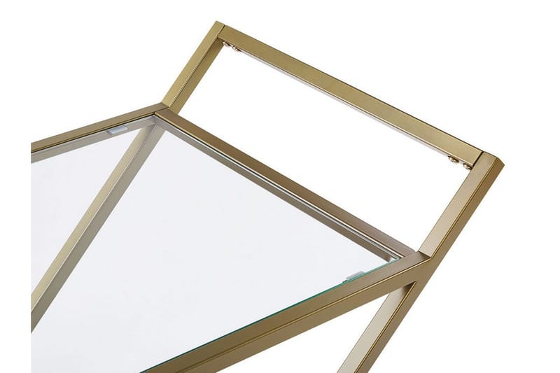 Serveringsvogn glas/guld IVERA - Guld - Møbler - Borde - Barvogn & serveringsvogn - Drinkvogn