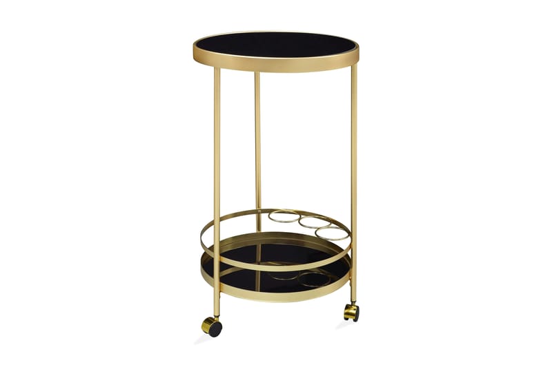 Thruston Serveringsvogn 45x45 cm - Guld - Drinkvogn - Rullebord & rullevogn