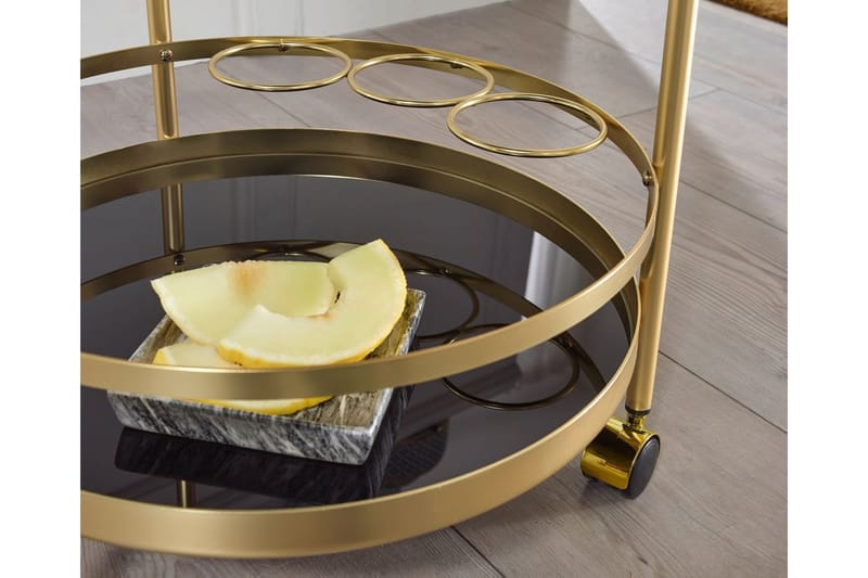 Thruston Serveringsvogn 45x45 cm - Guld - Møbler - Borde - Barvogn & serveringsvogn - Drinkvogn