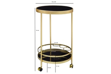 Thruston Serveringsvogn 45x45 cm - Guld - Møbler - Borde - Barvogn & serveringsvogn - Drinkvogn