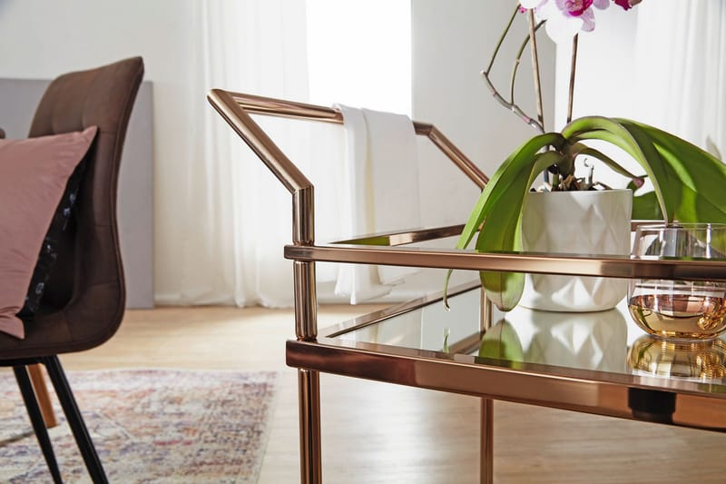 Yopps Drikkevogn 65x45 cm - Guld - Møbler - Borde - Barvogn & serveringsvogn - Drinkvogn