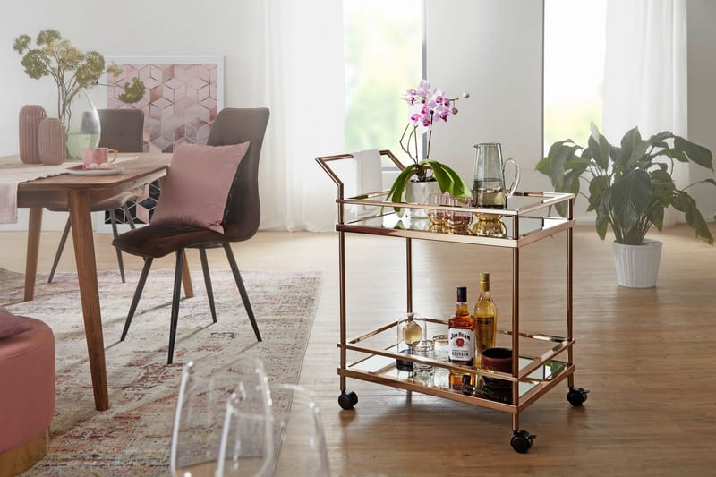 Yopps Drikkevogn 65x45 cm - Guld - Møbler - Borde - Barvogn & serveringsvogn - Drinkvogn