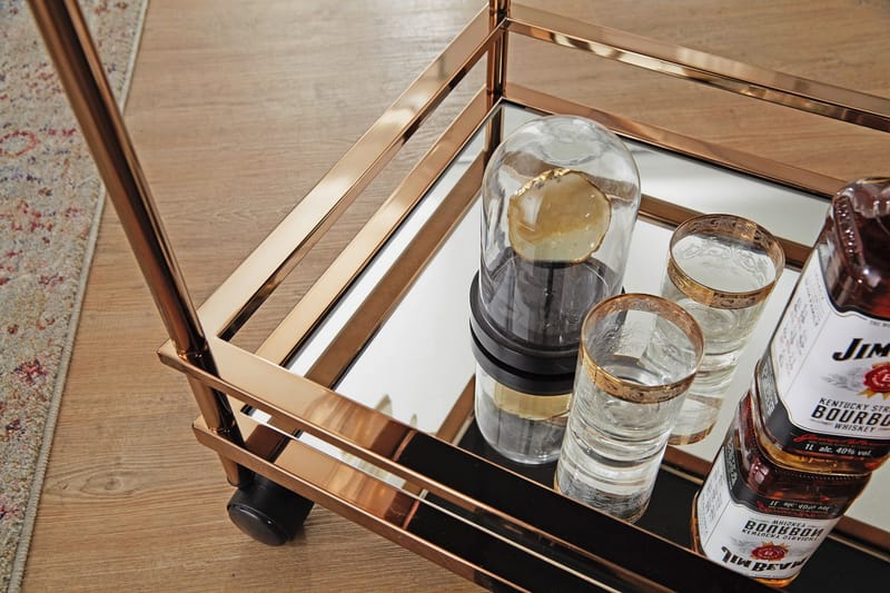 Yopps Drikkevogn 65x45 cm - Guld - Møbler - Borde - Barvogn & serveringsvogn - Drinkvogn