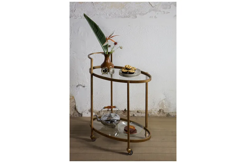 Zemuly rullevogn 67 cm - Antik messing - Møbler - Borde - Barvogn & serveringsvogn - Drinkvogn