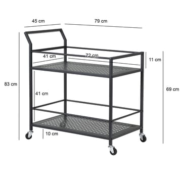 Fenino serveringsvogn 79 cm - Matsort - Møbler - Borde - Barvogn & serveringsvogn - Drinkvogn