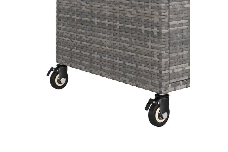 barvogn med skuffe 100x45x97 cm polyrattan grå - Grå - Møbler - Borde - Barvogn & serveringsvogn - Køkkenvogn
