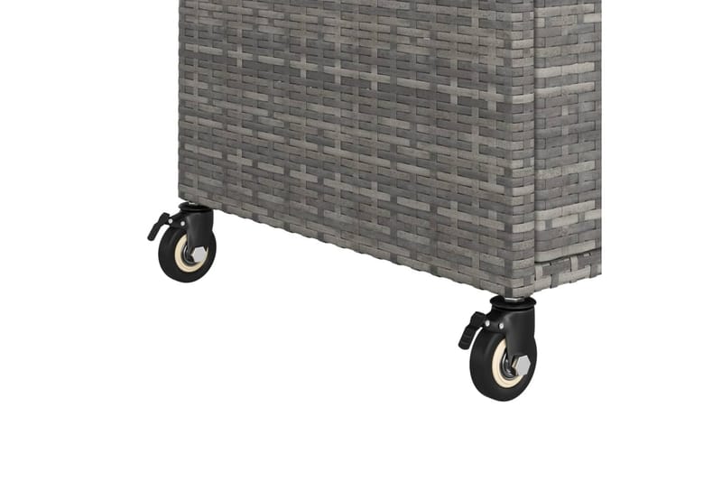 barvogn med skuffe 100x45x97 cm polyrattan grå - Grå - Rullebord & rullevogn - Køkkenvogn