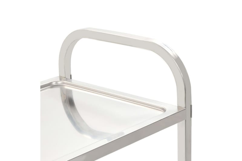 Køkkenvogn Med 3 Hylder 107 X 55 X 90 Cm Rustfrit Stål - Sølv - Møbler - Borde - Barvogn & serveringsvogn - Køkkenvogn