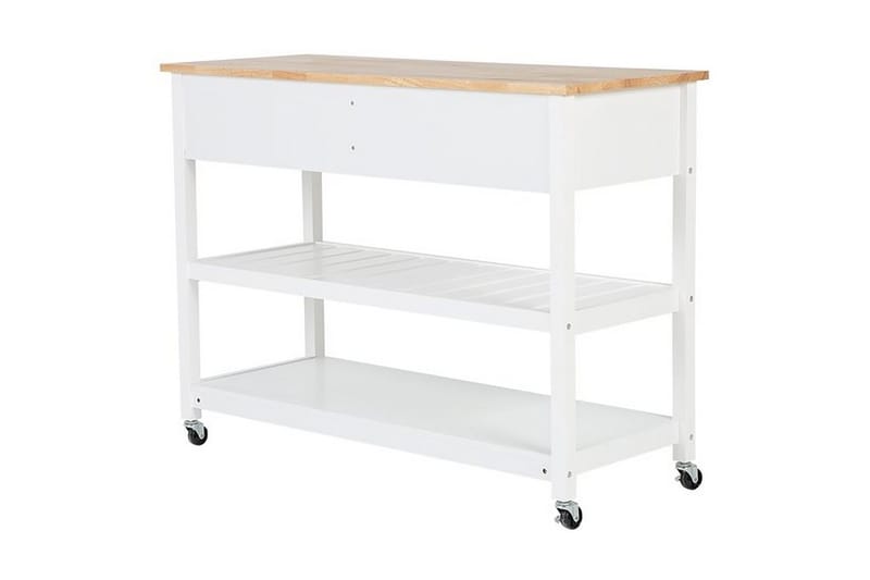 Navarino serveringsvogn 48 | 120 cm - Hvid - Møbler - Borde - Barvogn & serveringsvogn - Køkkenvogn