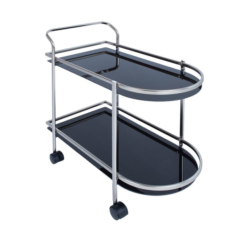 Serveringsvogn HOME4YOU Gertu Sort/Nikkel - sort/nikkel - Møbler - Borde - Barvogn & serveringsvogn - Drinkvogn