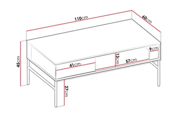 Basici Sofabord 110 cm - Brun - Møbler - Borde - Sofabord