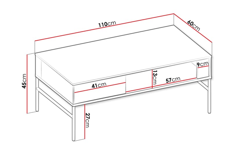 Basici Sofabord 110 cm - Brun - Møbler - Borde - Sofabord