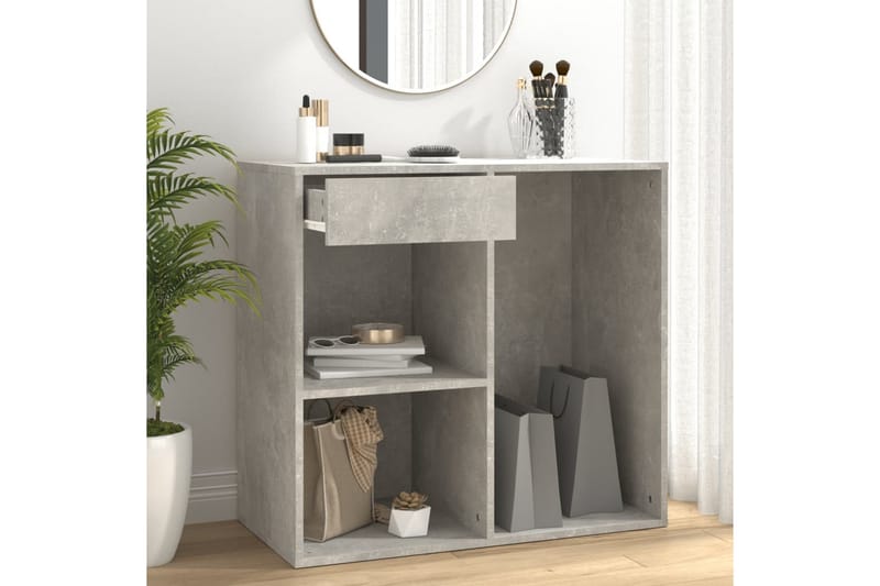beBasic badeværelsesskab 80x40x75 cm konstrueret træ betongrå - GrÃ¥ - Sminkebord & konsolbord