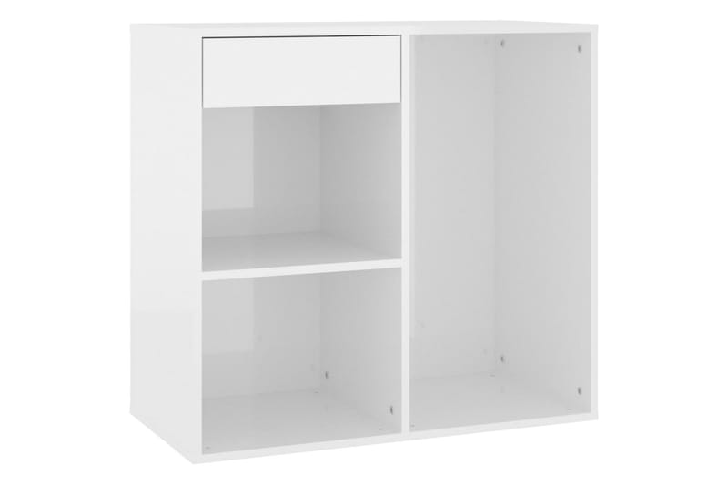 beBasic badeværelsesskab 80x40x75 cm konstrueret træ hvid højglans - Hvid - Sminkebord & konsolbord