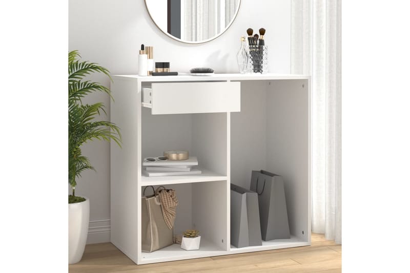beBasic badeværelsesskab 80x40x75 cm konstrueret træ hvid - Hvid - Møbler - Borde - Sminkebord & konsolbord