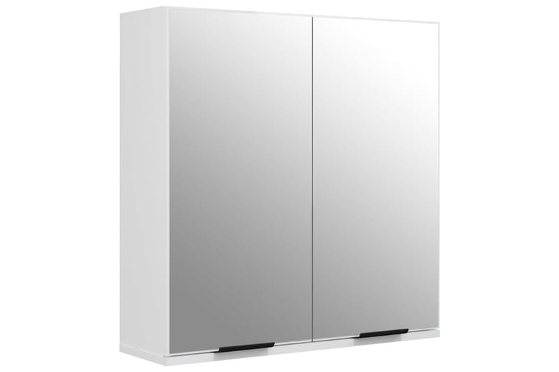 beBasic badeværelsesskab med spejl 64x20x67 cm hvid højglans - Hvid - Møbler - Borde - Sminkebord & konsolbord