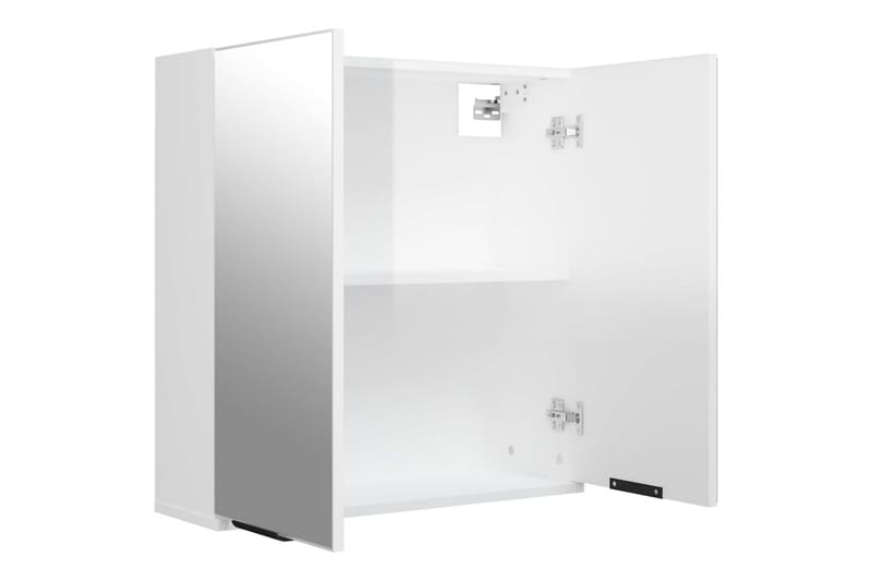 beBasic badeværelsesskab med spejl 64x20x67 cm hvid højglans - Hvid - Møbler - Borde - Sminkebord & konsolbord