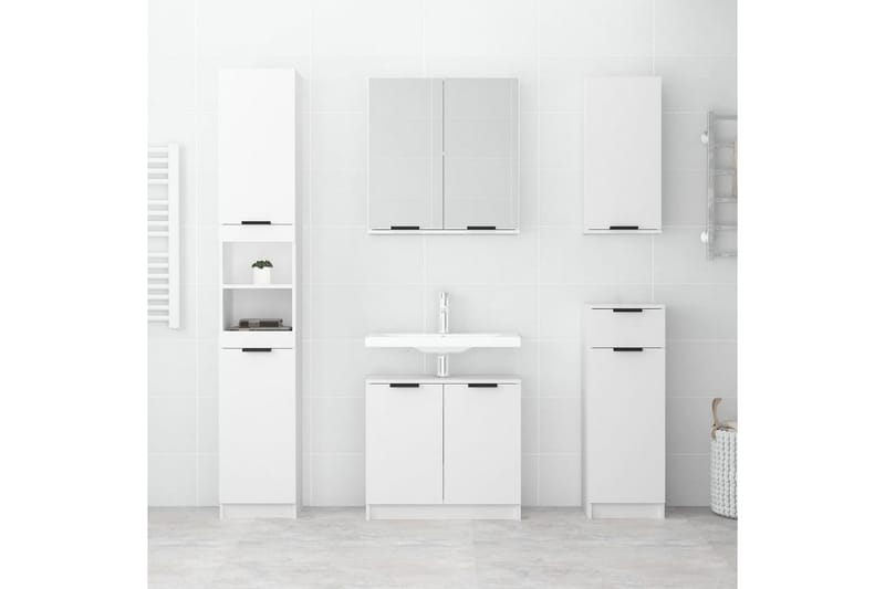 beBasic badeværelsesskab med spejl 64x20x67 cm hvid - Hvid - Møbler - Borde - Sminkebord & konsolbord