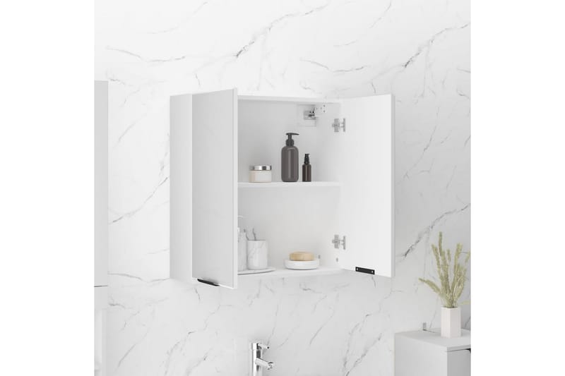 beBasic badeværelsesskab med spejl 64x20x67 cm hvid - Hvid - Møbler - Borde - Sminkebord & konsolbord